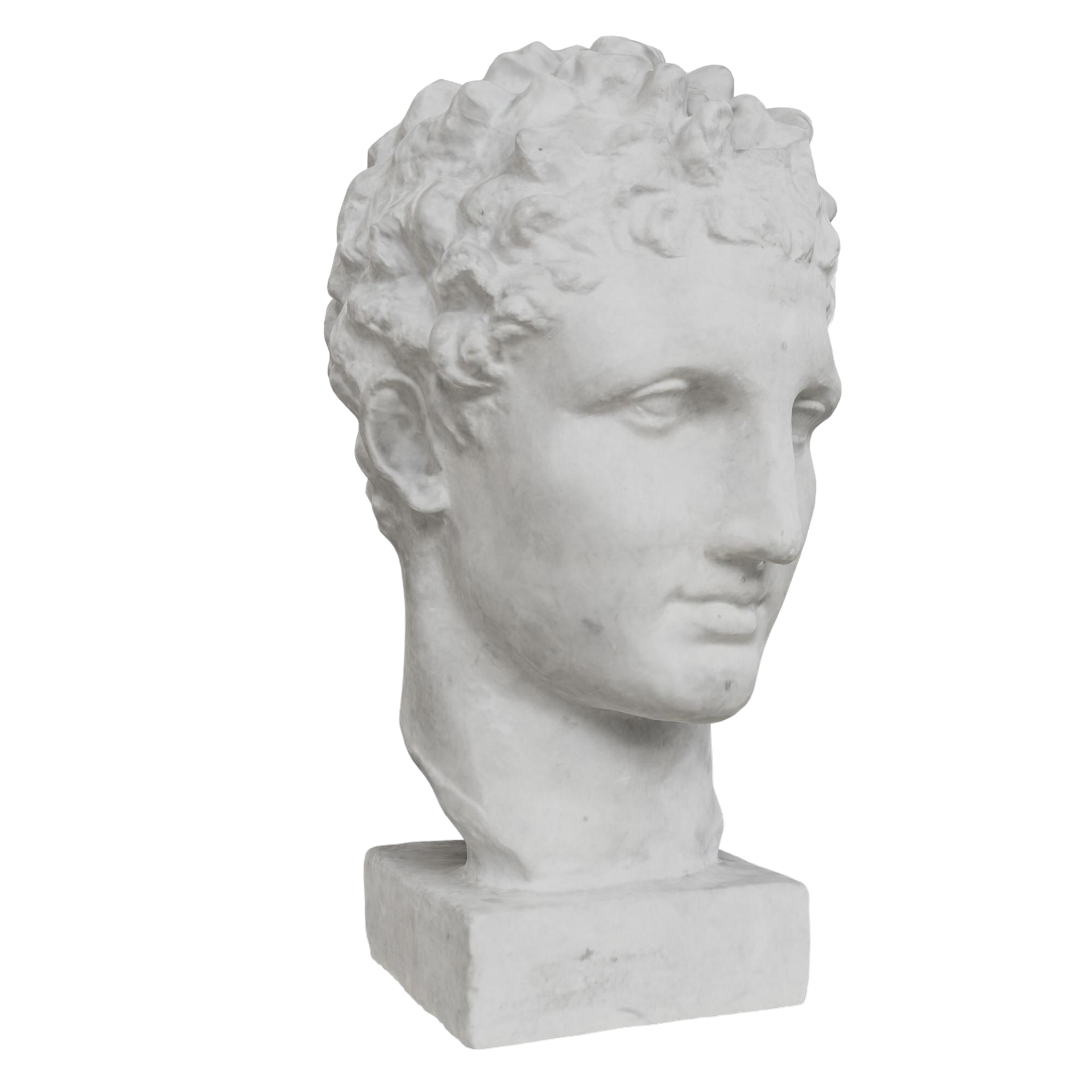 white-plaster-bust-sculpture-portrait-male-hermes